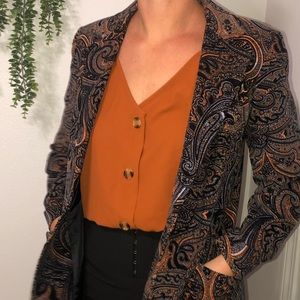 Harve Bernard Vintage Retro Paisley Blazer